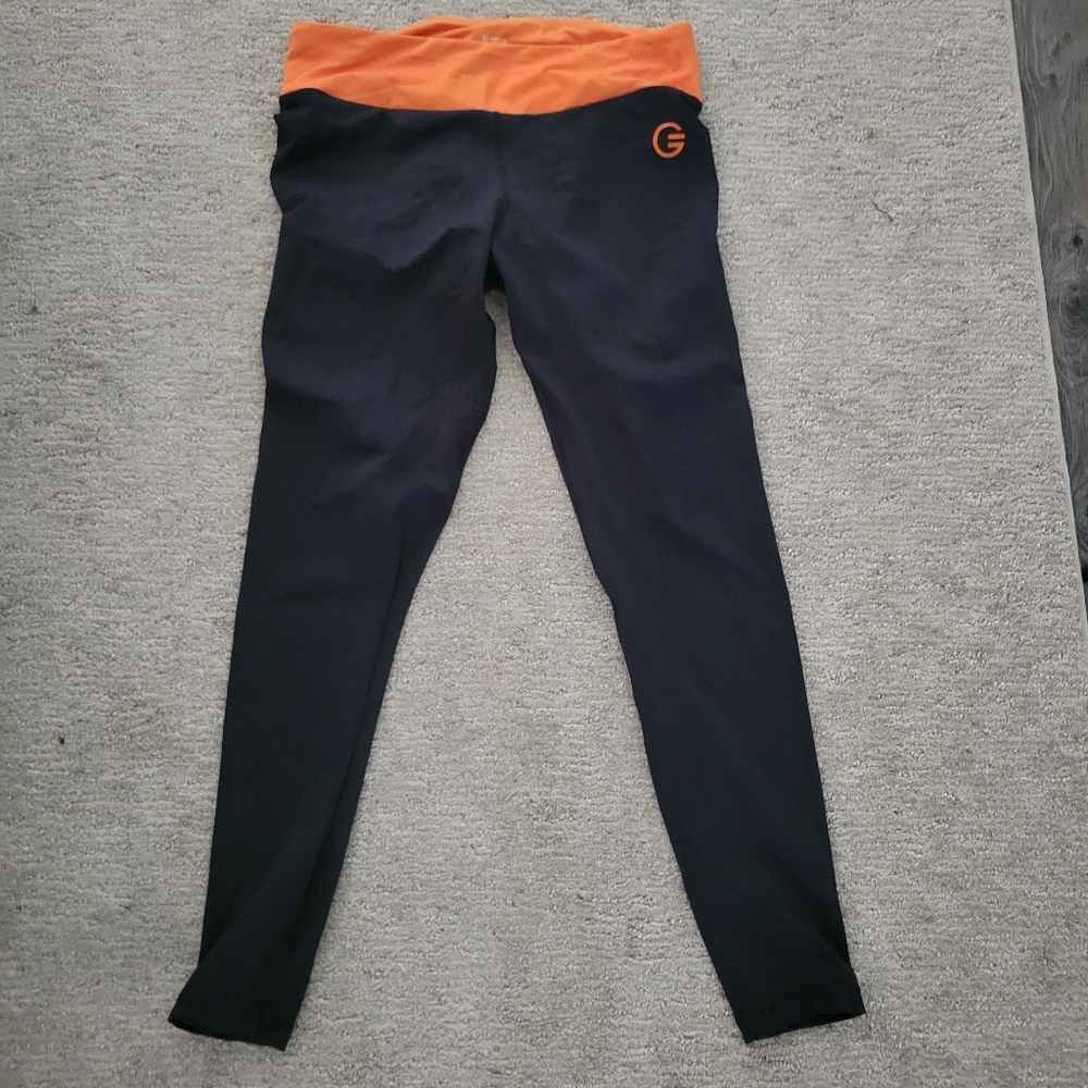 Grrrl Ali Black and Orange Leggings